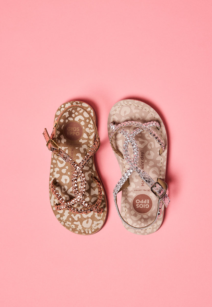 SANDALIAS PIEL TRENZADA BRILLO BODEN