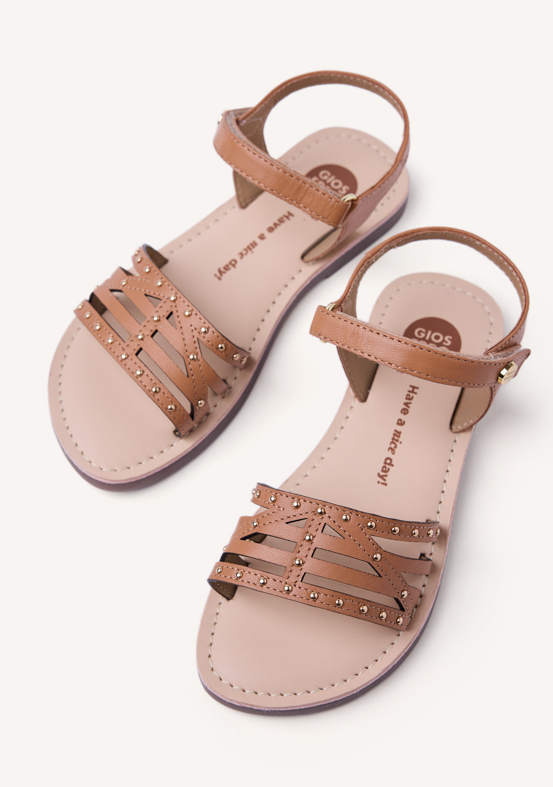 STUDDED LEATHER SANDALS YSTAD