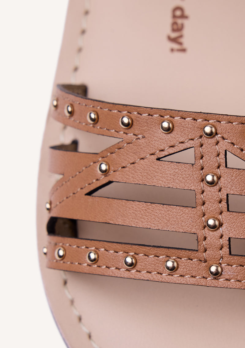 STUDDED LEATHER SANDALS YSTAD