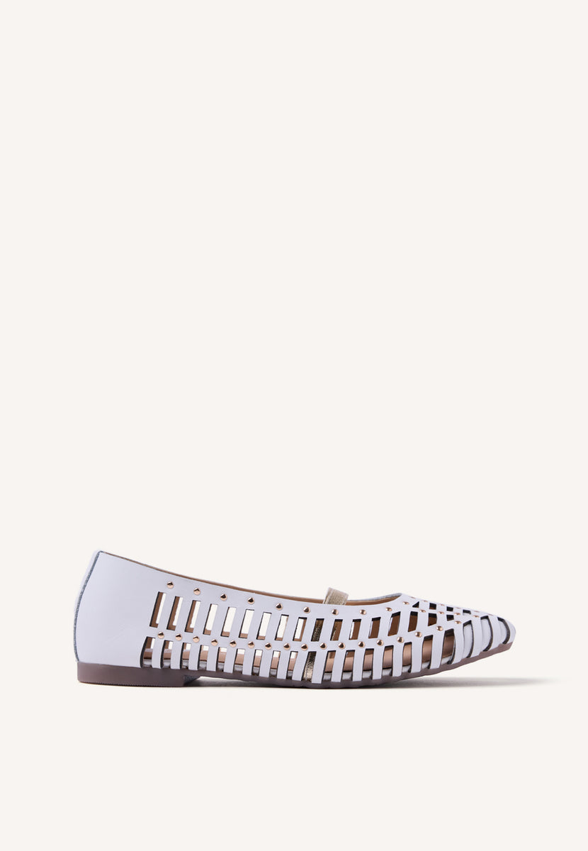 STUDDED LEATHER BALLET FLATS PALAYAN