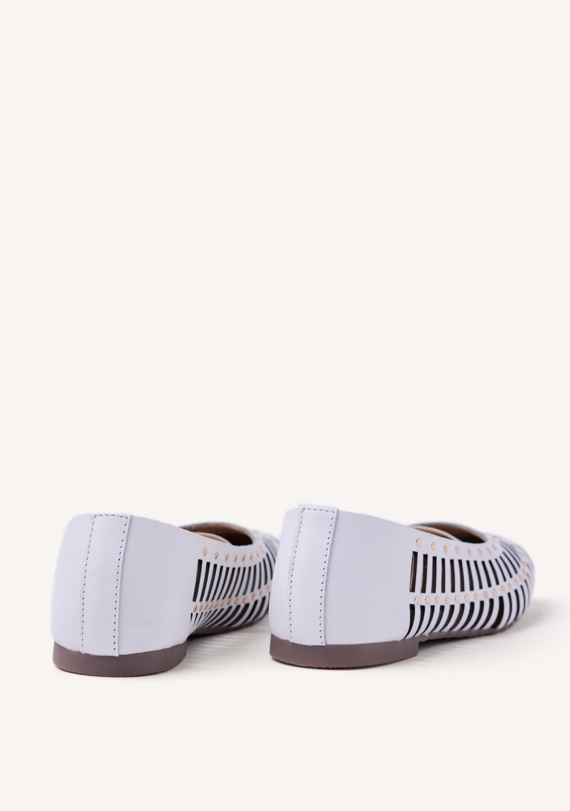 STUDDED LEATHER BALLET FLATS PALAYAN