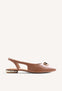 JEWEL LEATHER SLINGBACK BALLET FLATS MUHURU
