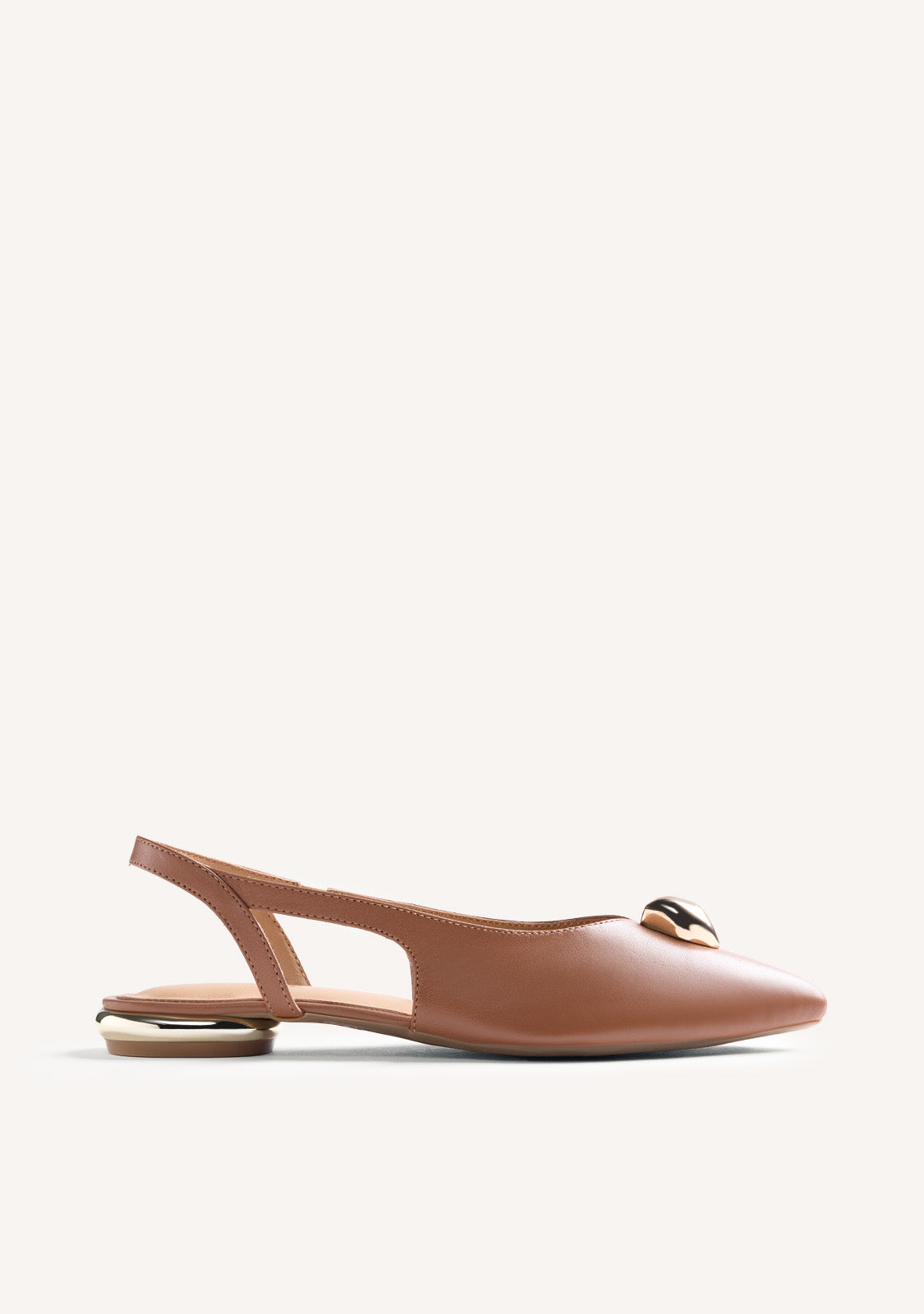 JEWEL LEATHER SLINGBACK BALLET FLATS MUHURU