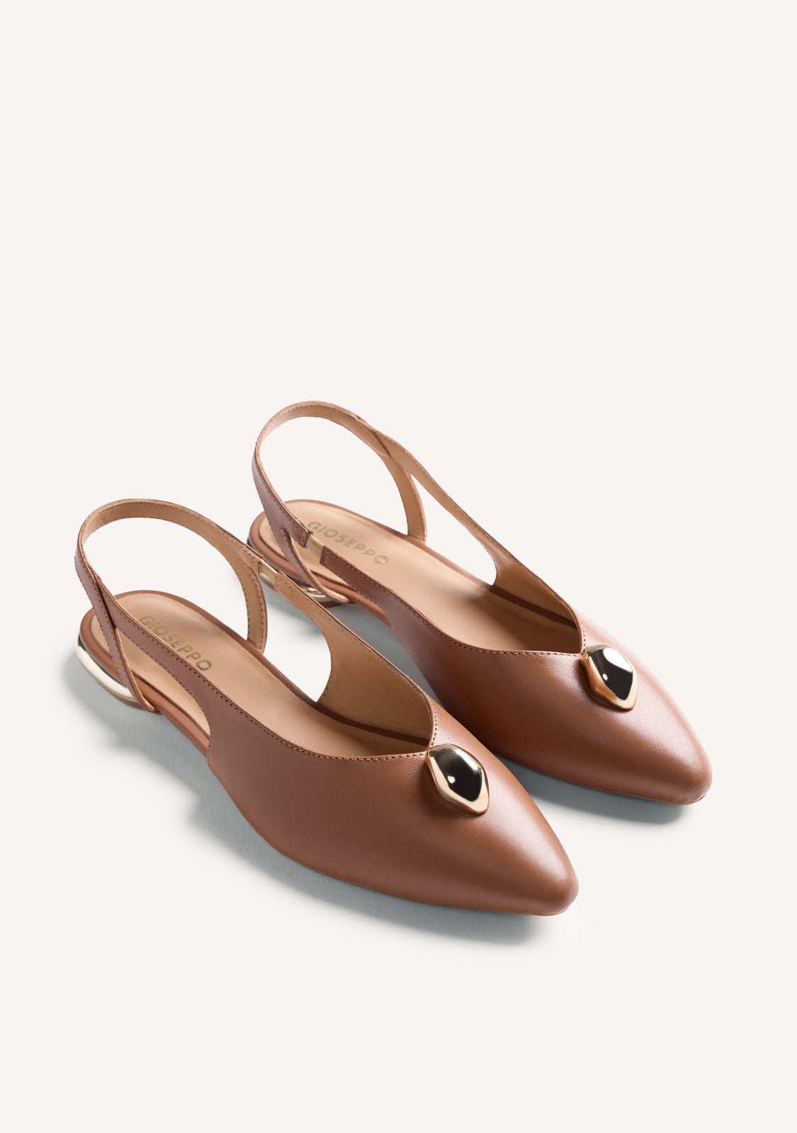 JEWEL LEATHER SLINGBACK BALLET FLATS MUHURU