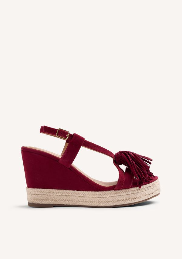 SANDALI ZEPPA PELLE FRANGE KILOSA