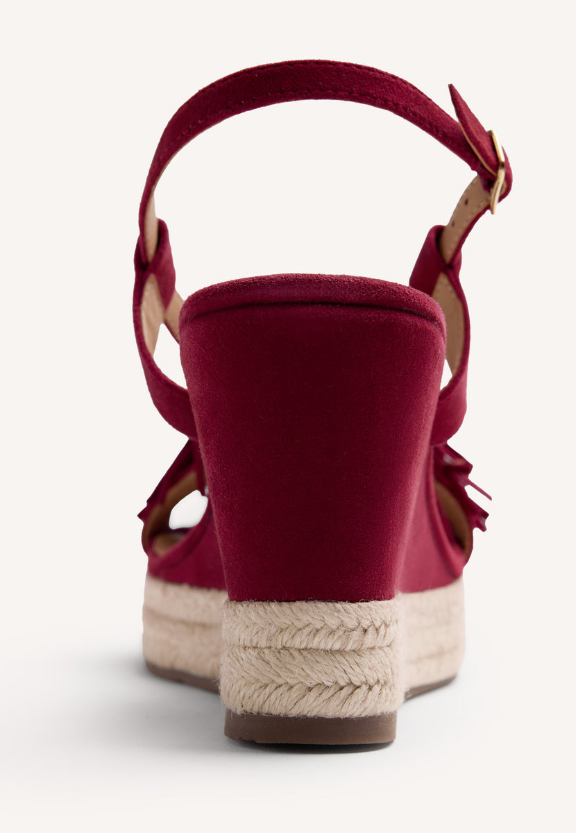 SANDALI ZEPPA PELLE FRANGE KILOSA