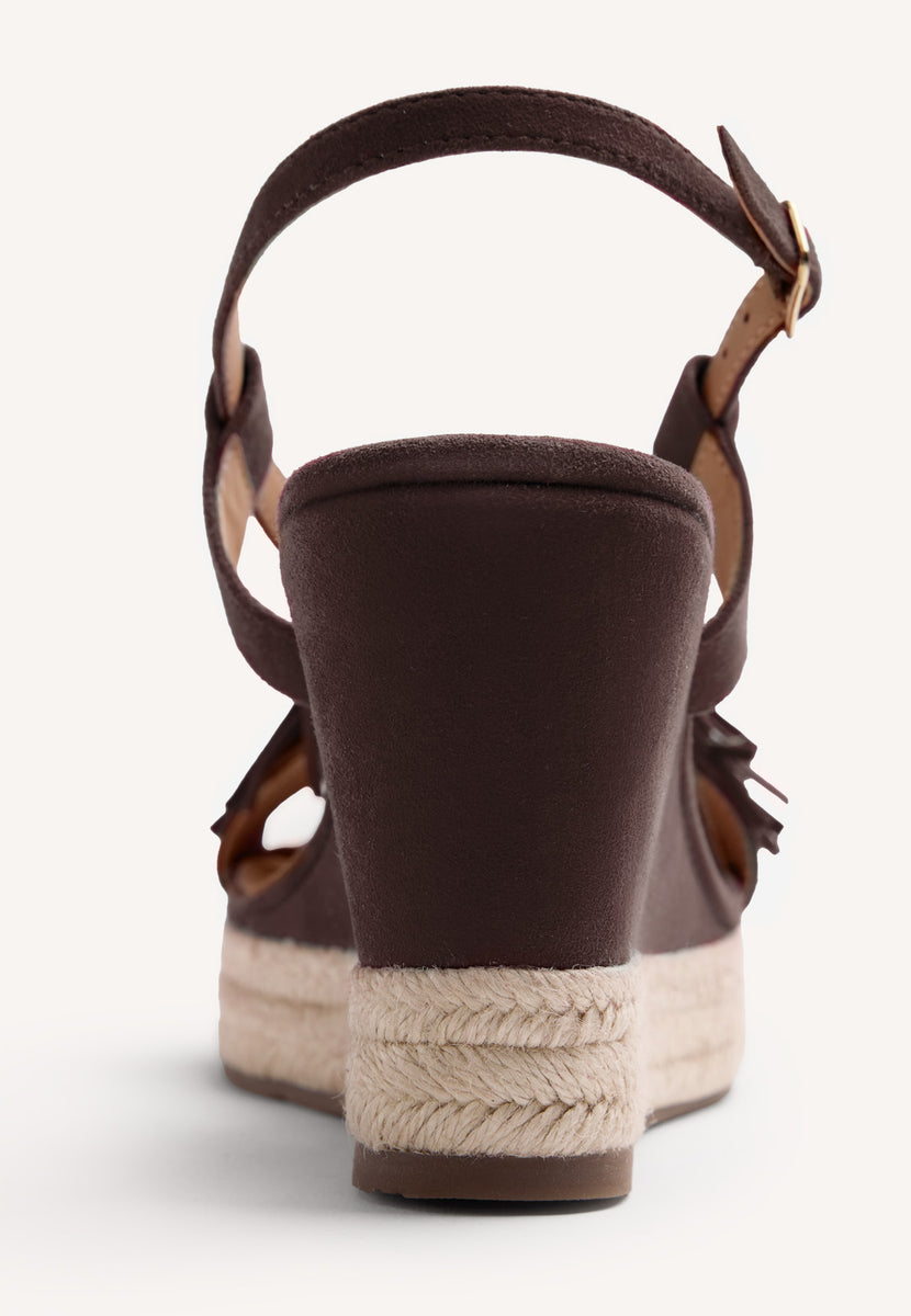 SANDALI ZEPPA PELLE FRANGE KILOSA