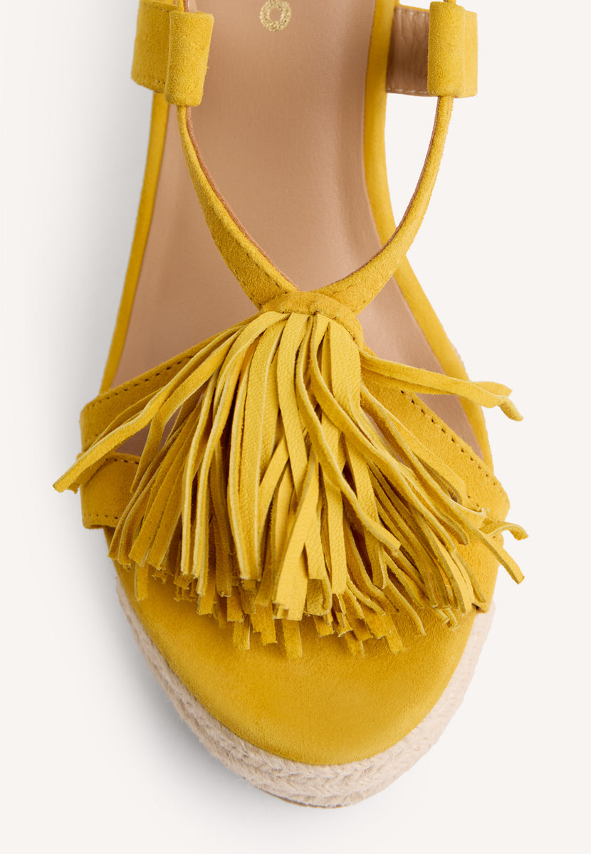 SANDALI ZEPPA PELLE FRANGE KILOSA