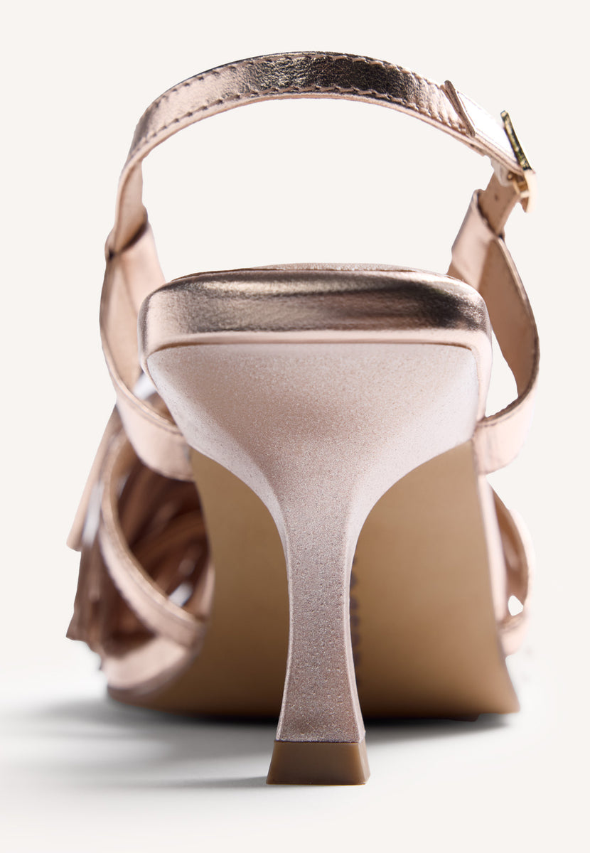 SANDALI TACCO E FRANGE PELLE LUKAC