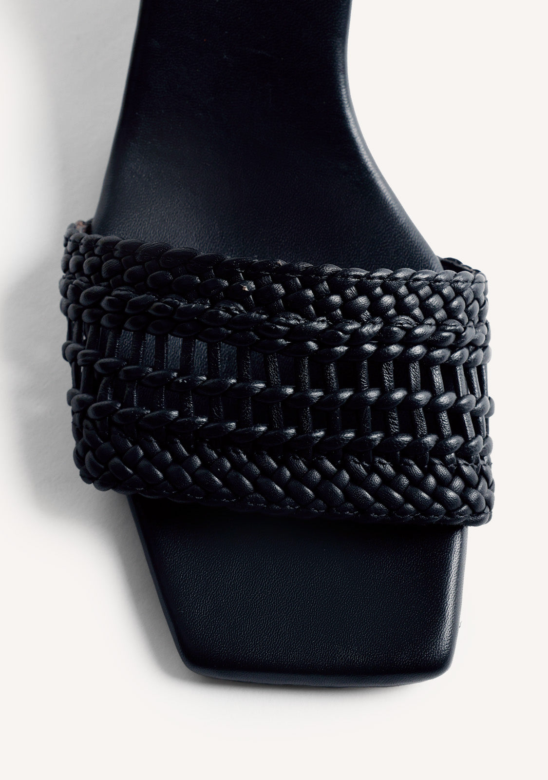 BRAIDED LEATHER WEDGE SANDALS MARERENI