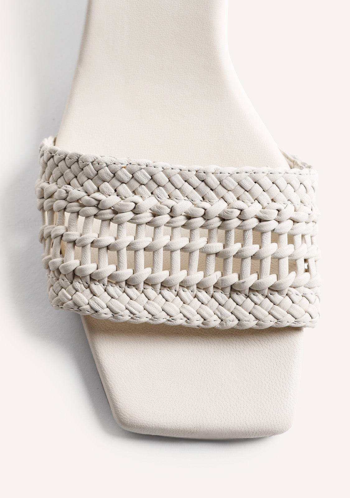BRAIDED LEATHER WEDGE SANDALS MARERENI