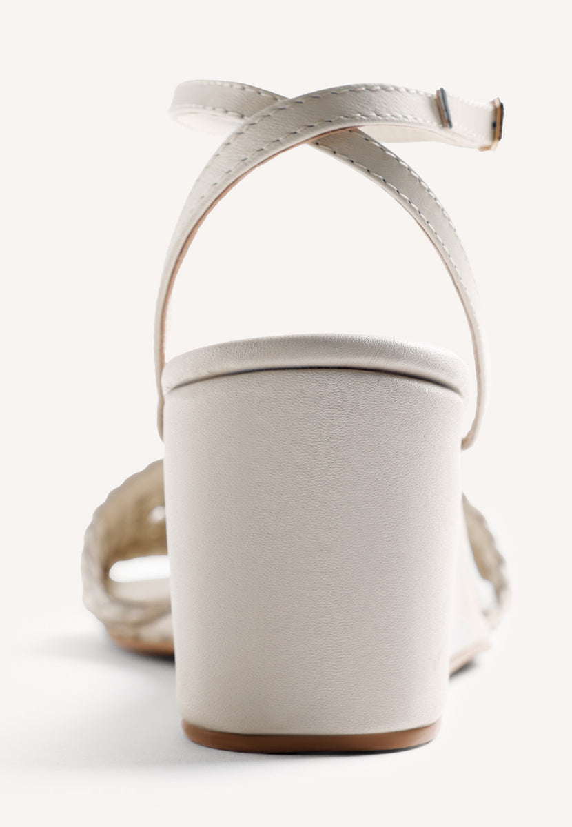 SANDALI ZEPPA PELLE INTRECCIATA MARERENI