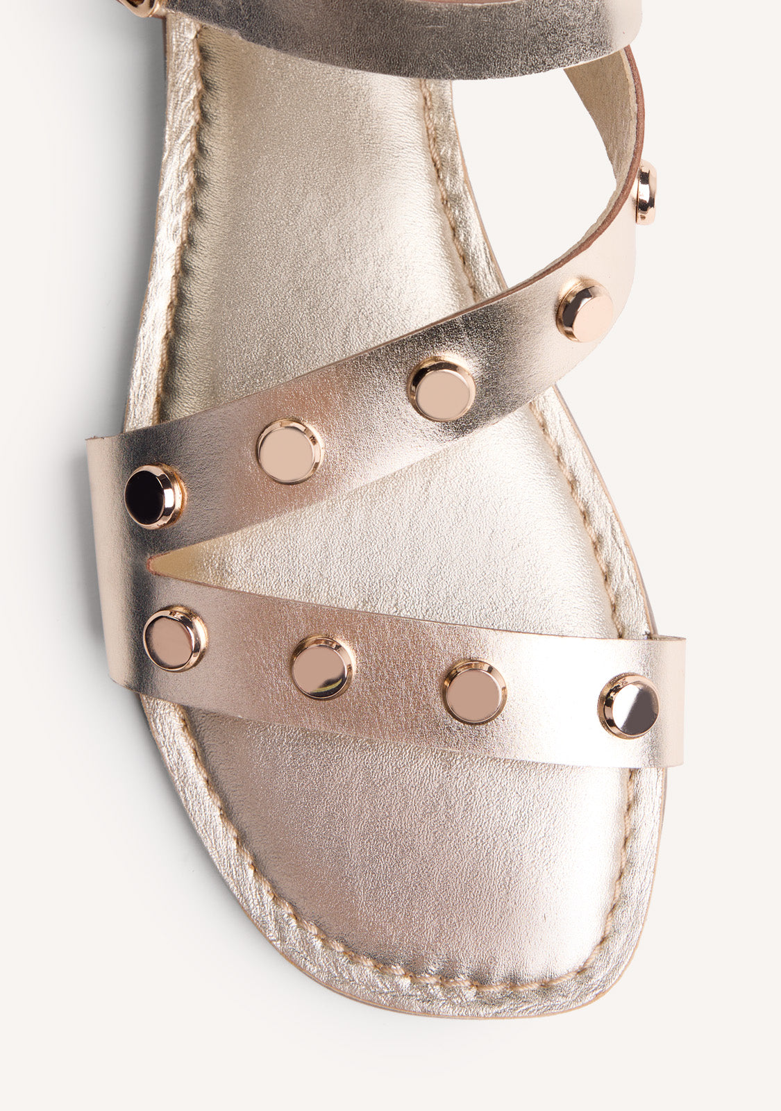 STUDDED LEATHER SANDALS MASENO