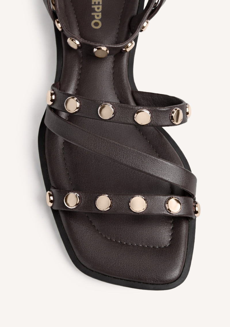 LEATHER STUDDED SANDALS MINDO