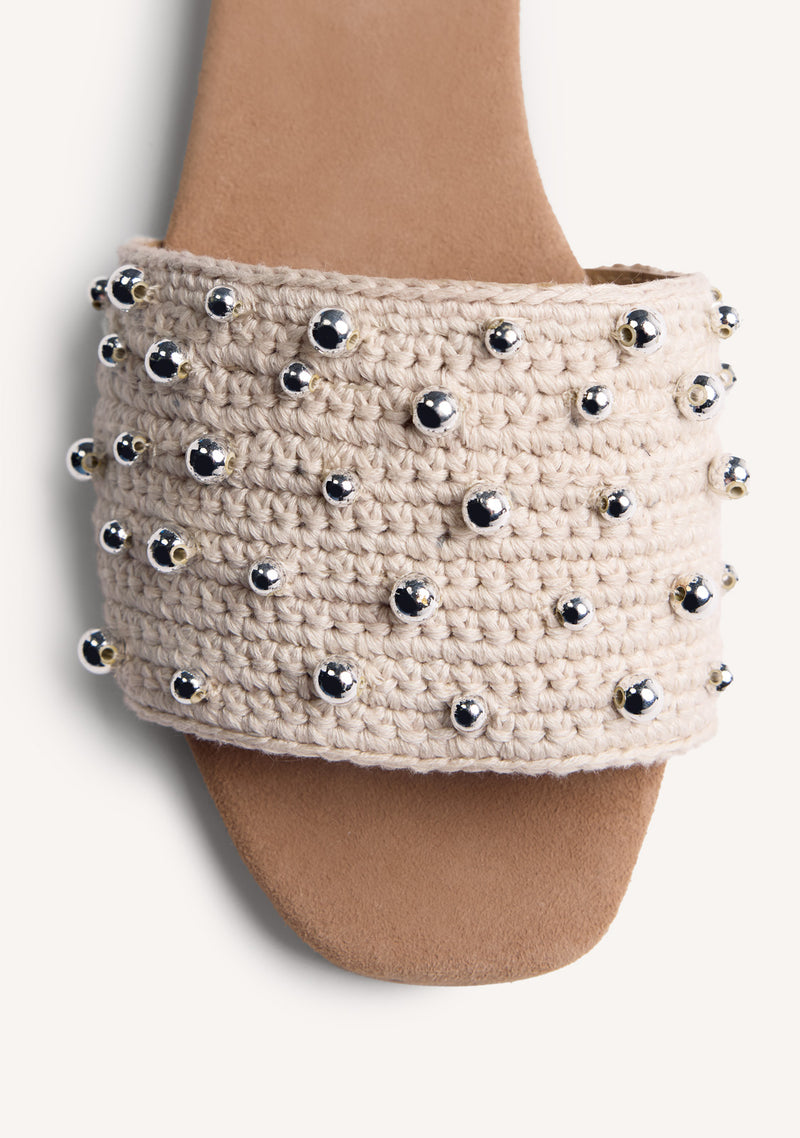 SANDALIAS CROCHET Y CUENTAS PERRINTON
