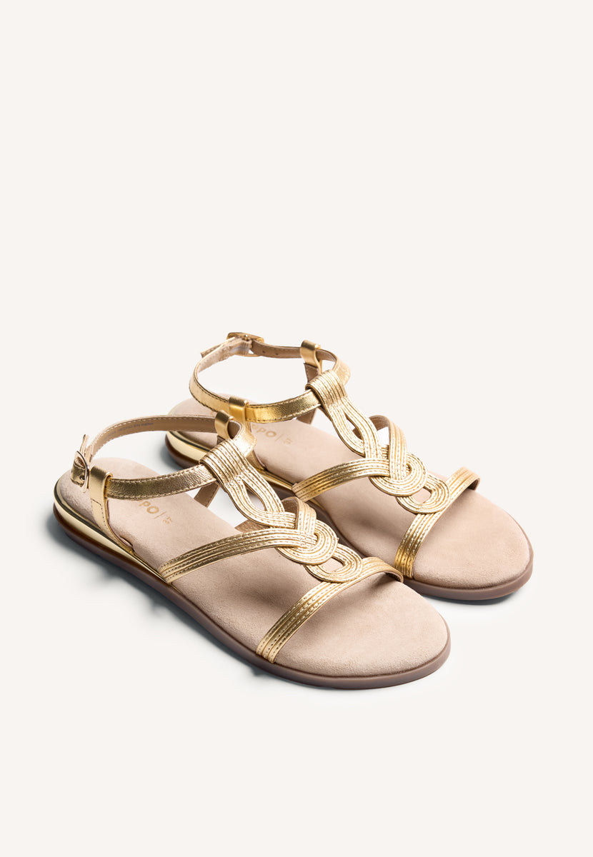 SANDALES COMPENSÉES CUIR BRILLANCE REDDITCH