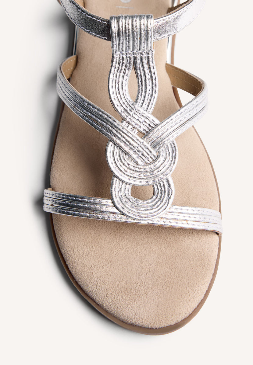 SANDALES COMPENSÉES CUIR BRILLANCE REDDITCH