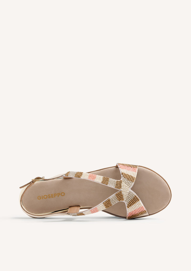 SANDALES COMPENSÉES CUIR PERLÉ BARRYTON