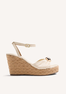 SANDALES COMPENSÉES CUIR BIJOU SOUDAN