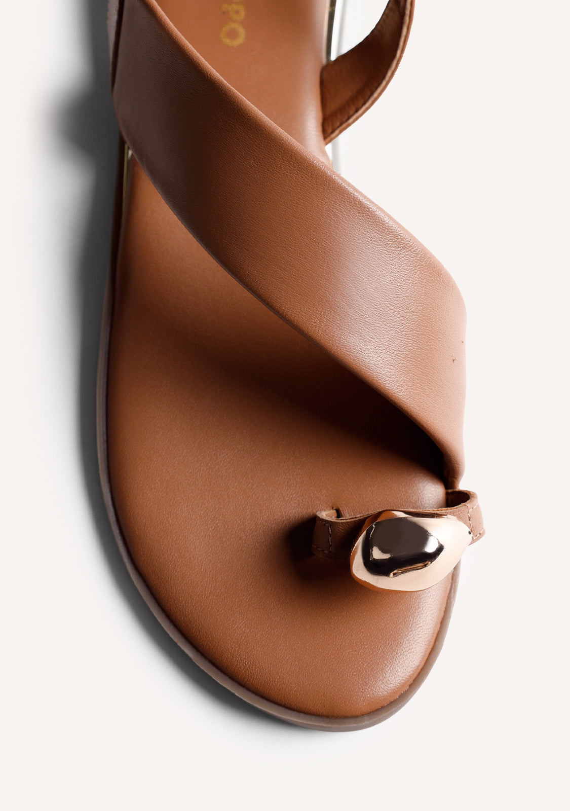 RING LEATHER SANDALS STONY