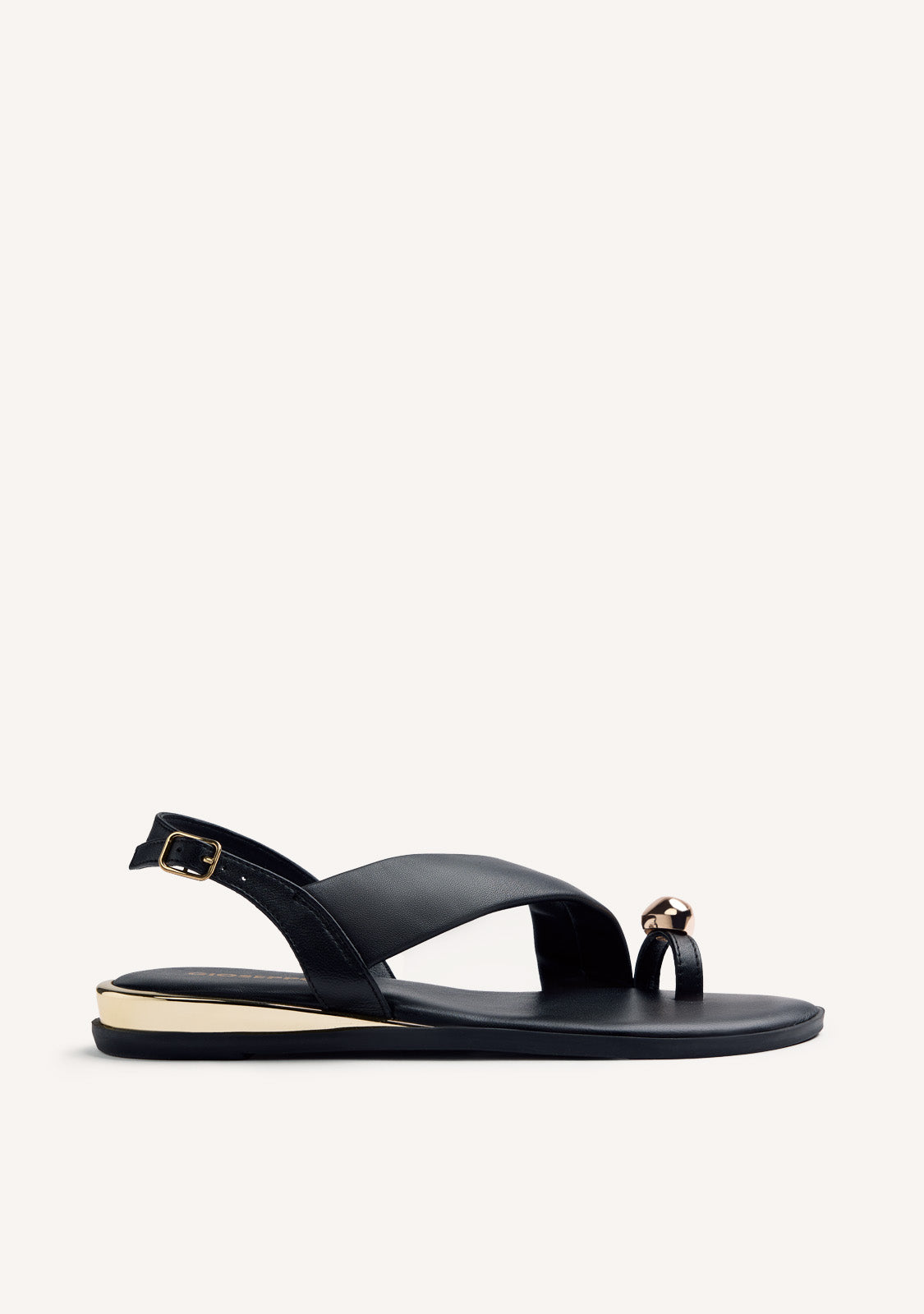 RING LEATHER SANDALS STONY