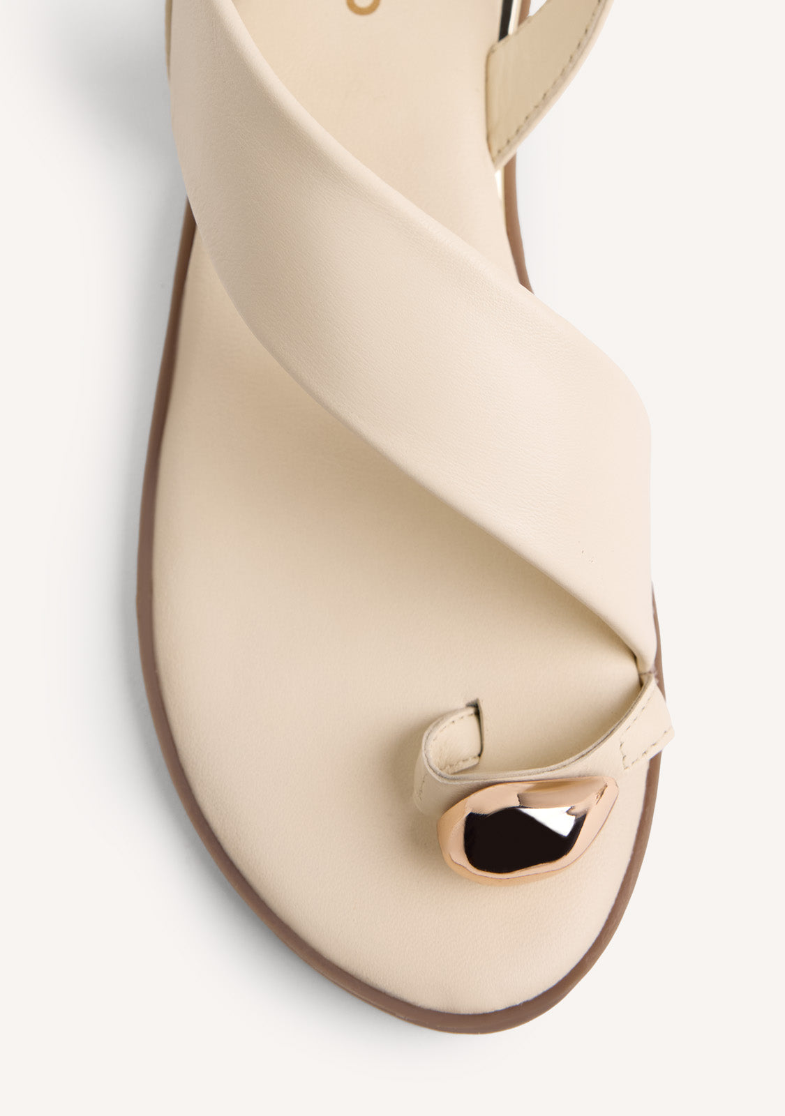 RING LEATHER SANDALS STONY