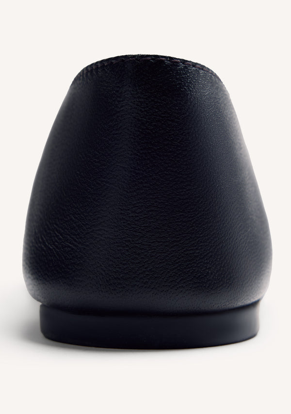 STRIPED LEATHER BALLET FLATS TARINE