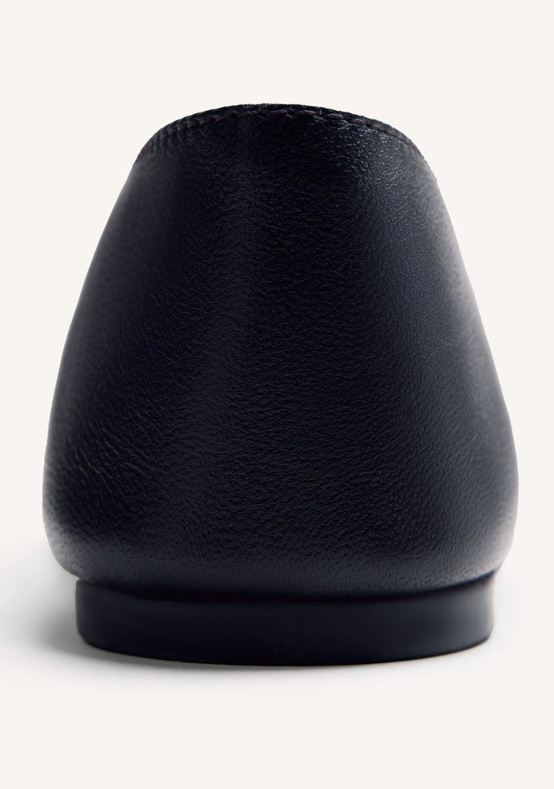 STRIPED LEATHER BALLET FLATS TARINE