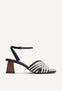SANDALES TALONS CUIR RAYURES THORNTON