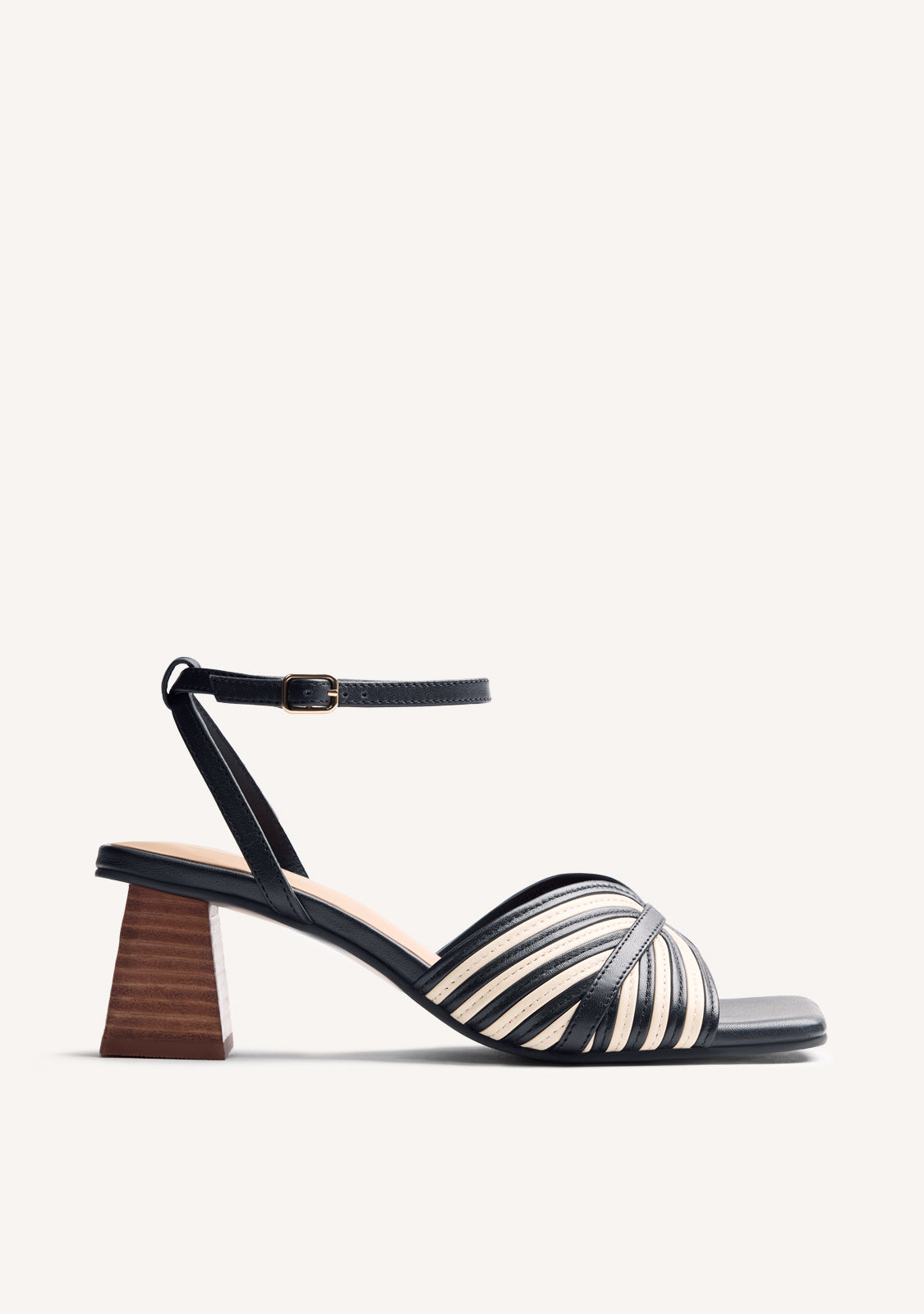 SANDALES TALONS CUIR RAYURES THORNTON