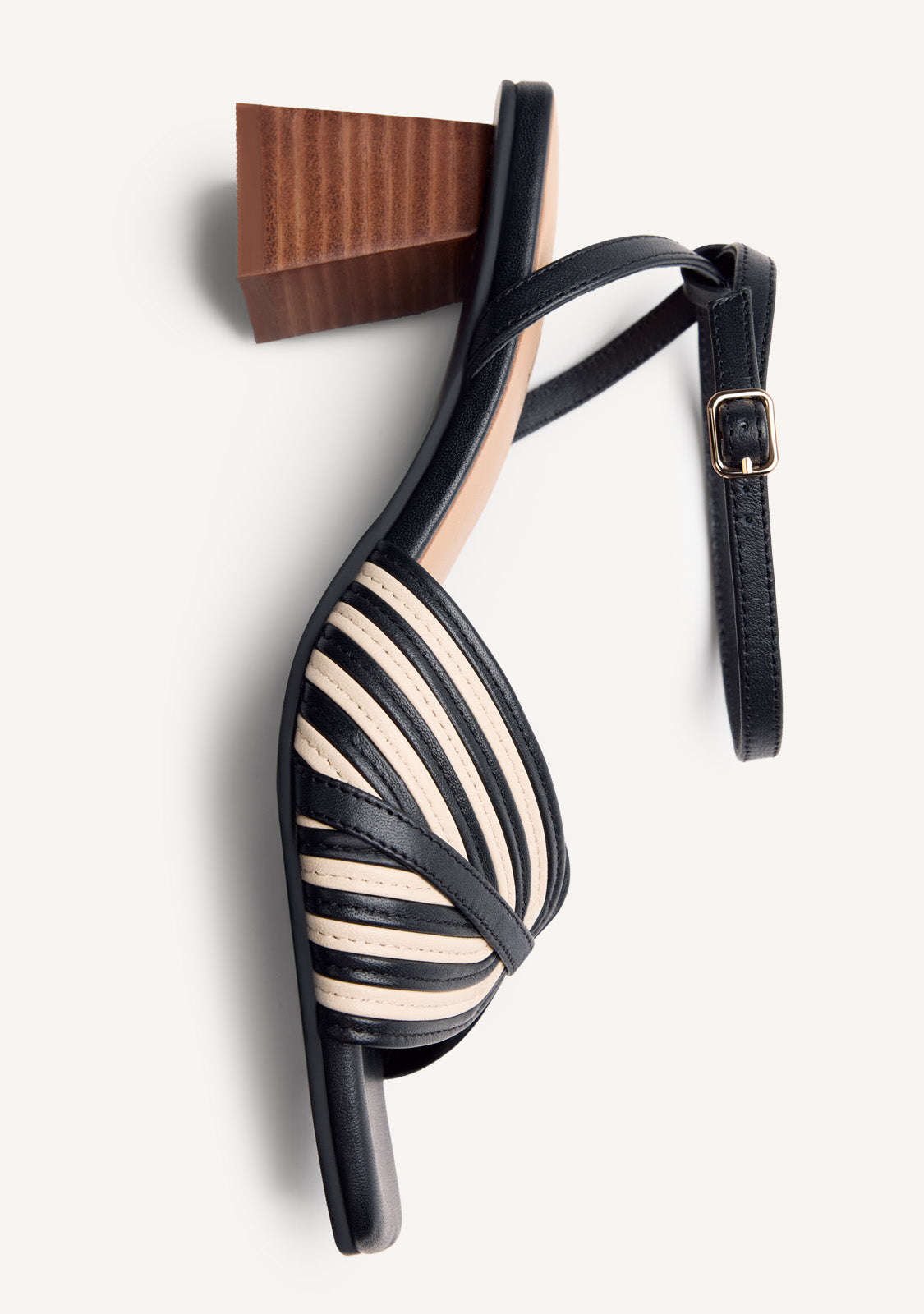 SANDALES TALONS CUIR RAYURES THORNTON