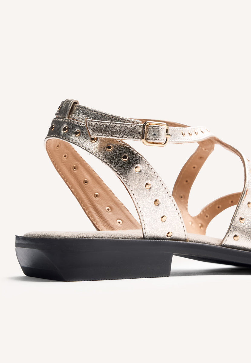 STUDDED LEATHER SANDALS URBANK