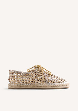CHAUSSURES PLATES CUIR TRESSÉ WAYZATA