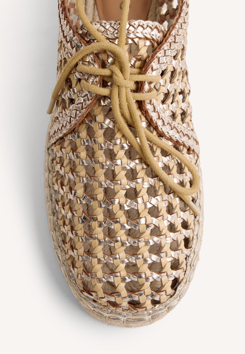 ZAPATOS PLANOS PIEL TRENZADA WAYZATA