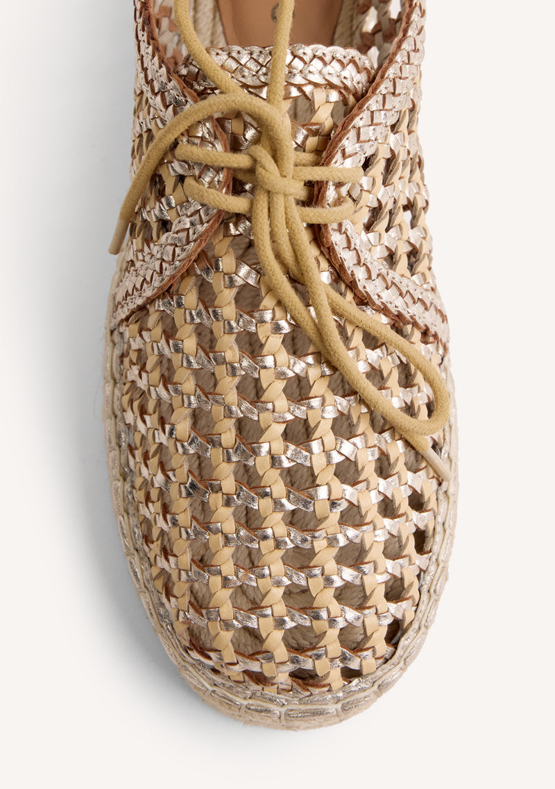 SAPATOS RASO COURO ENTRANÇADO WAYZATA