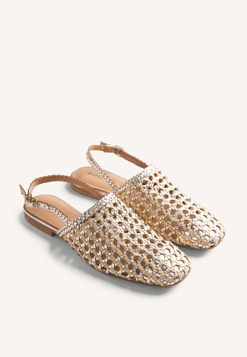 BABUCHAS PIEL TRENZADA BRILLO WATKINS