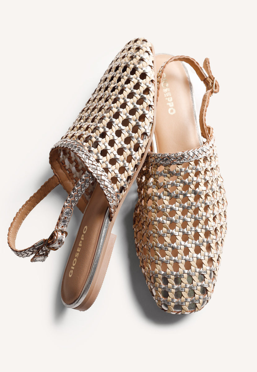 BABUCHAS PIEL TRENZADA BRILLO WATKINS