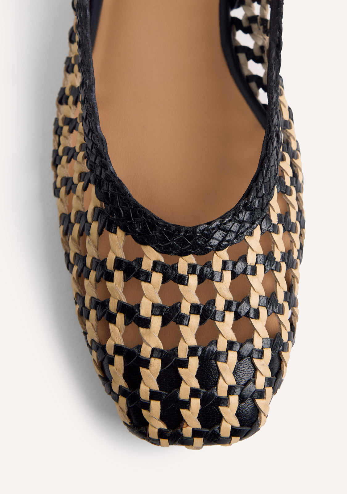 BRAIDED LEATHER BALLET FLATS WENDELL