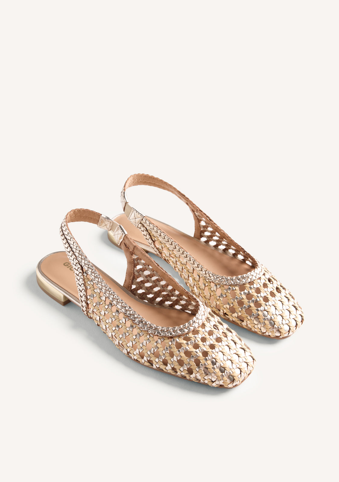 BRAIDED LEATHER BALLET FLATS WENDELL