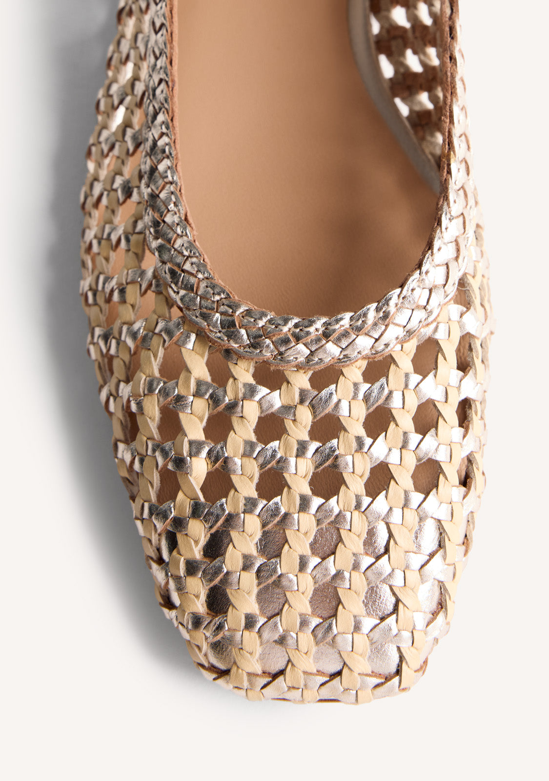 BRAIDED LEATHER BALLET FLATS WENDELL