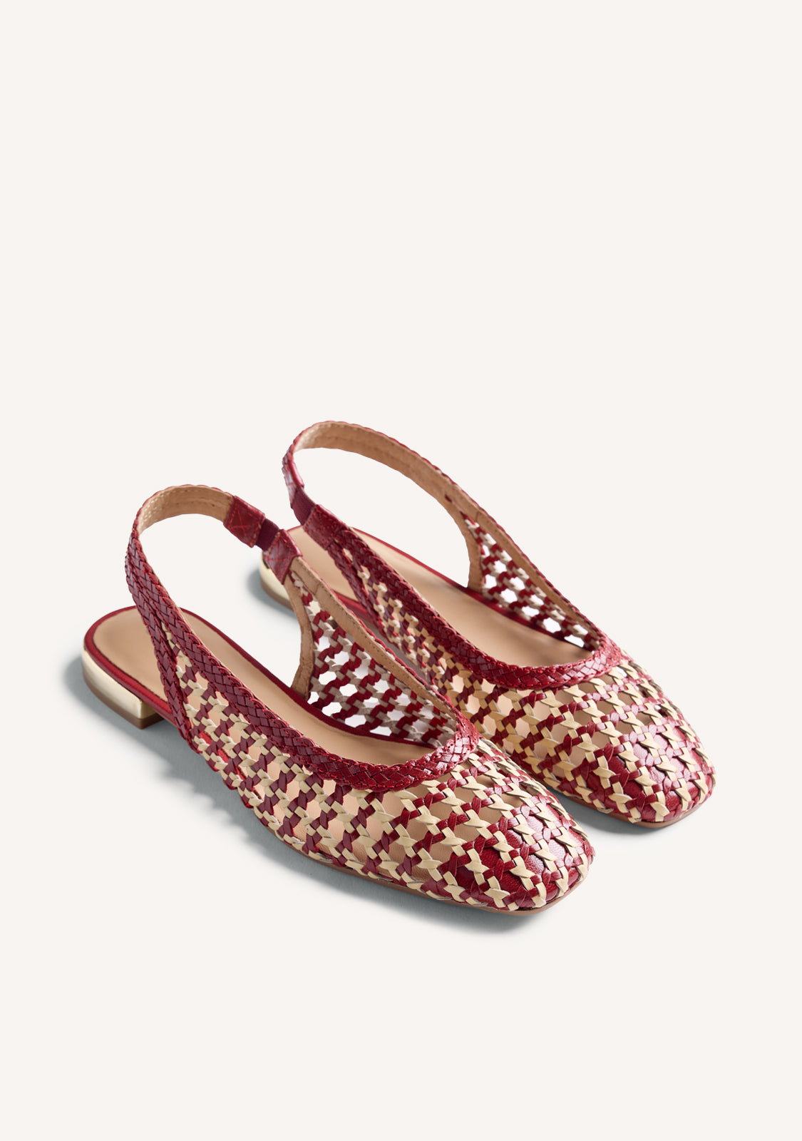 BRAIDED LEATHER BALLET FLATS WENDELL