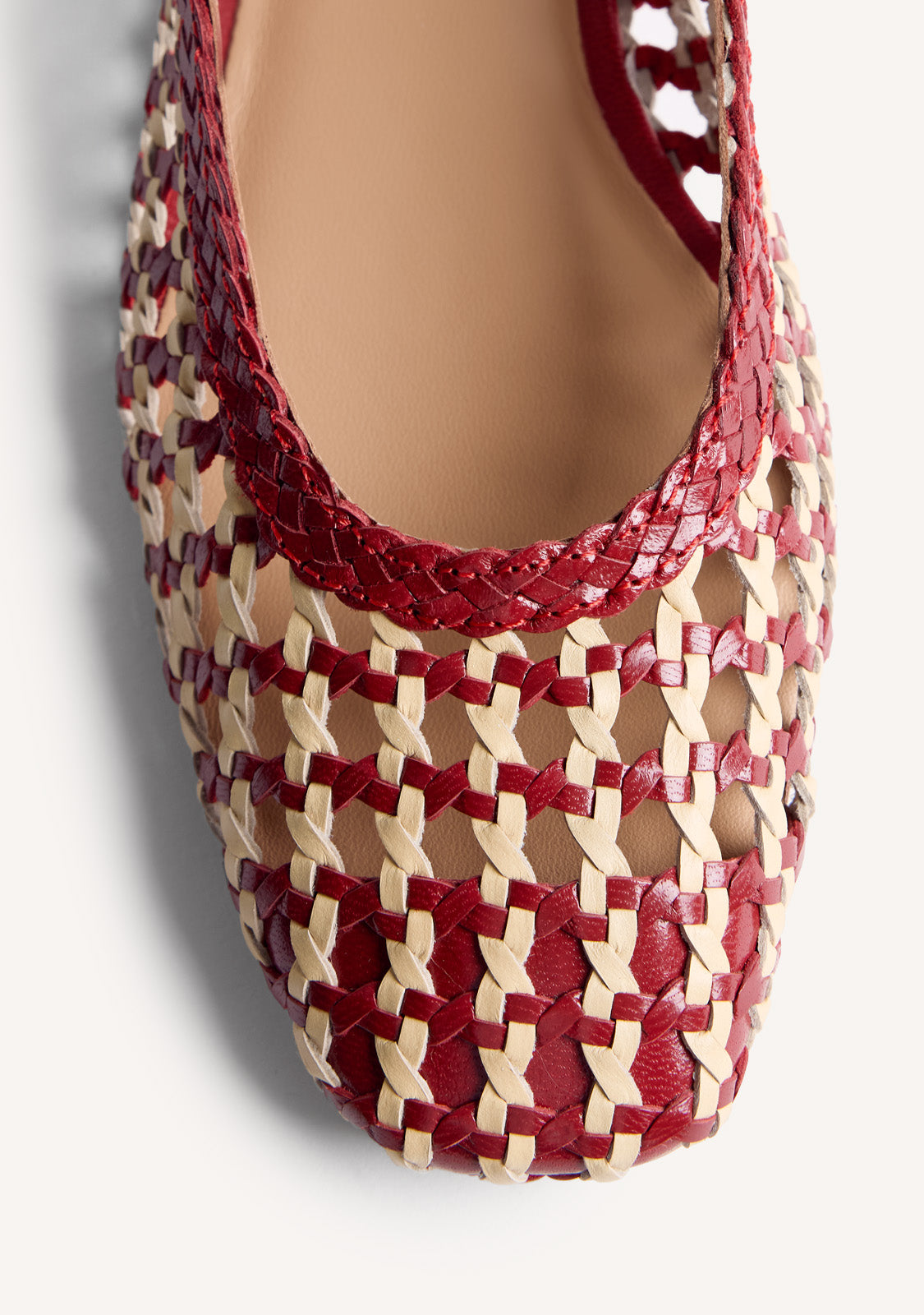 BRAIDED LEATHER BALLET FLATS WENDELL