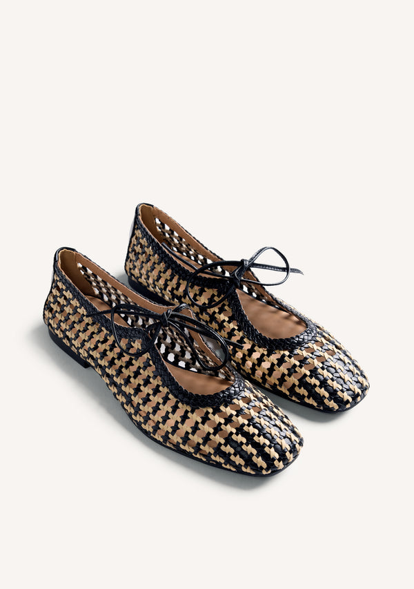 BRAIDED LEATHER BALLET FLATS WORDEN braided-leather-ballet-flats-worden