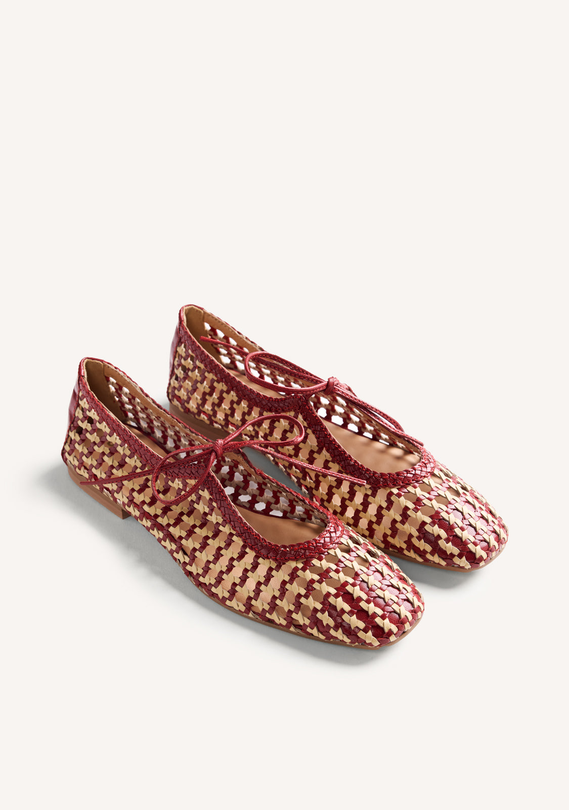 BRAIDED LEATHER BALLET FLATS WORDEN