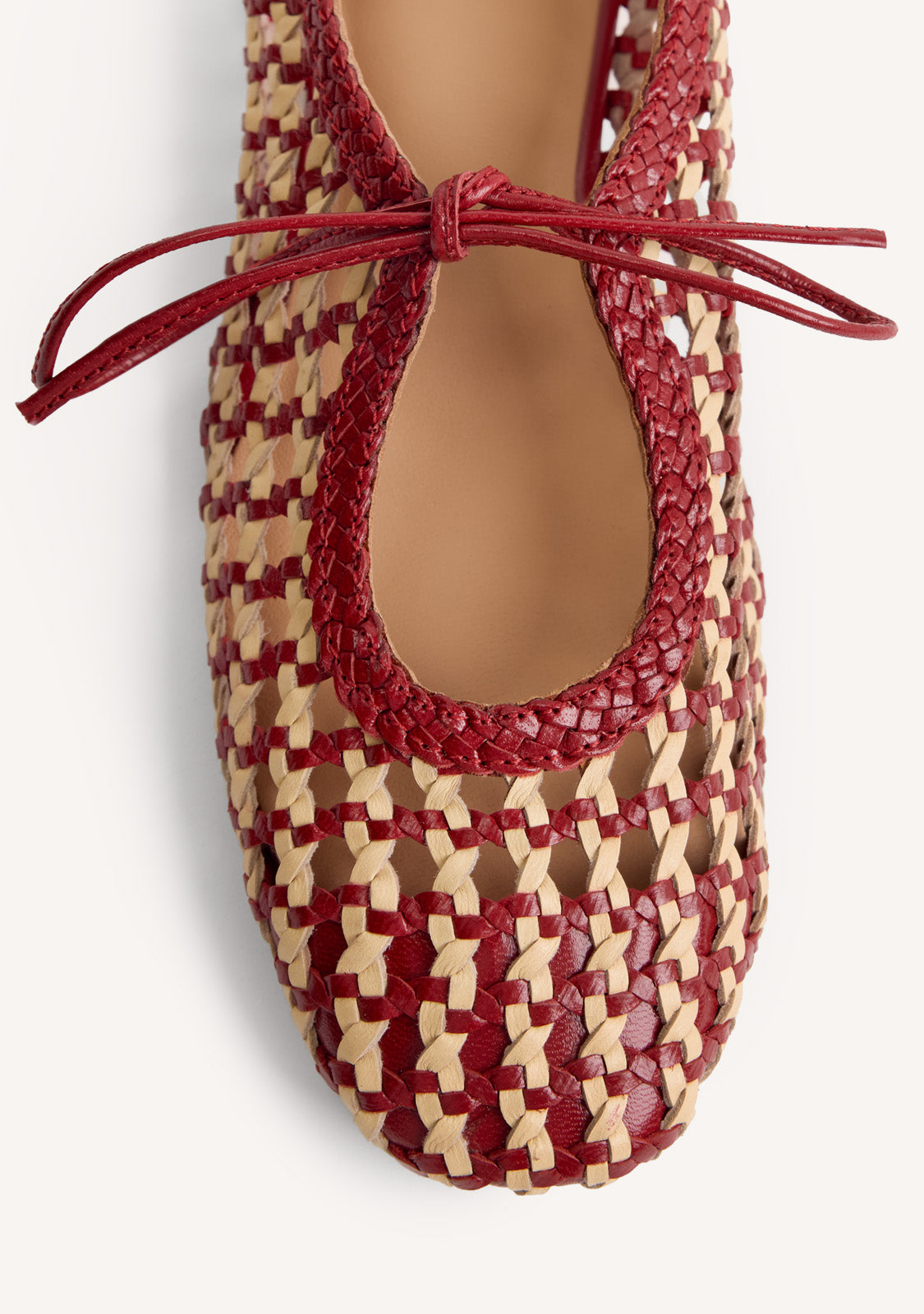 BRAIDED LEATHER BALLET FLATS WORDEN