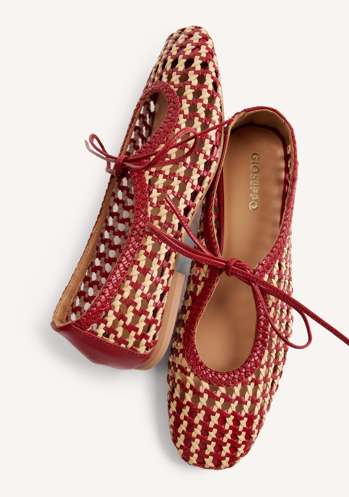 BRAIDED LEATHER BALLET FLATS WORDEN