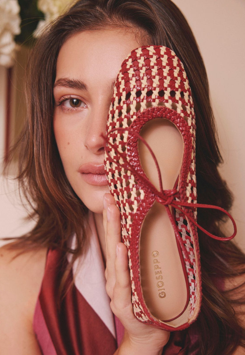 BRAIDED LEATHER BALLET FLATS WORDEN
