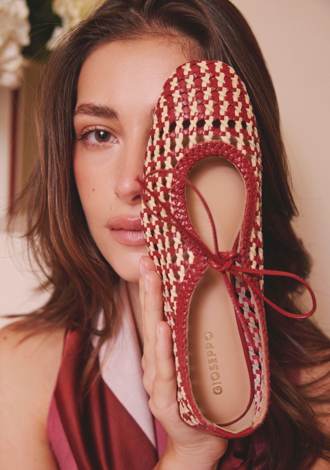 BRAIDED LEATHER BALLET FLATS WORDEN