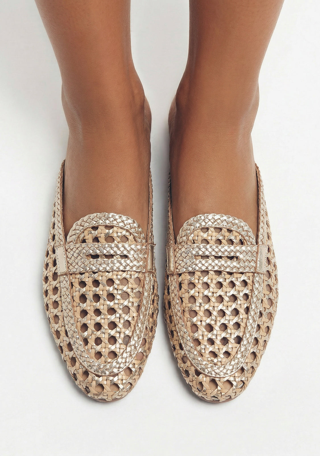 MOCASINES PIEL TRENZADA BRILLO WABASHA
