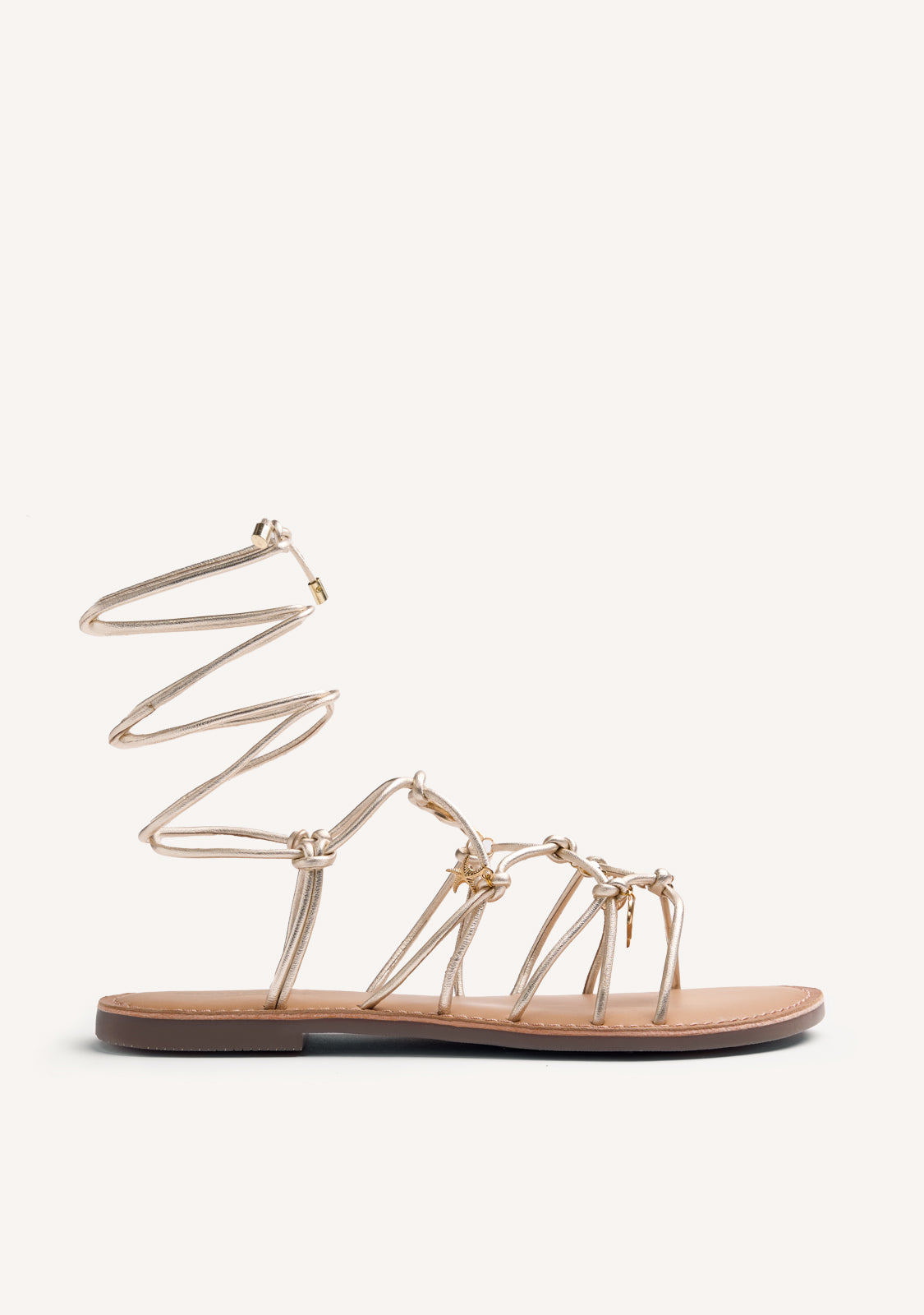 BEADED LEATHER SANDALS SEDGWICK